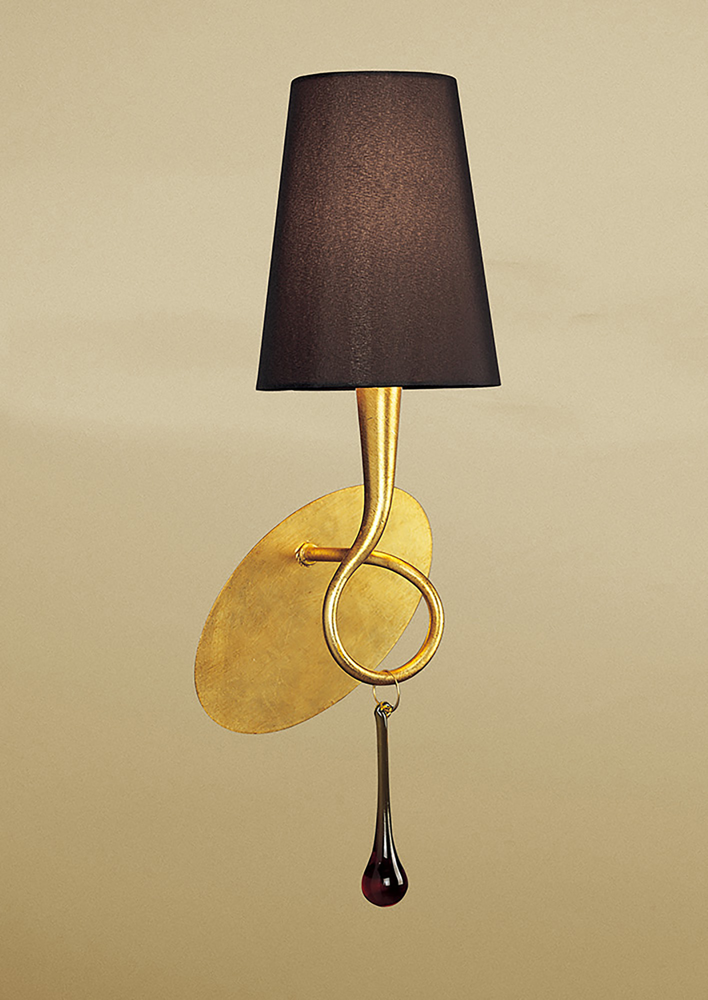 Paola Gold-Black Wall Lights Mantra Armed Wall Lights Paola Gold-Black Wall Lights Mantra Armed Wall Lights